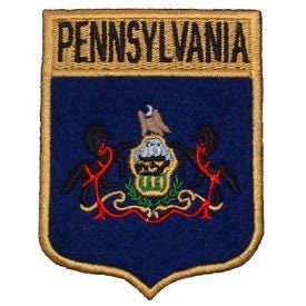 PENNSYLVANIA State Shield Embroidered Patch Applique - USA United States of America Patch Craft Supply
