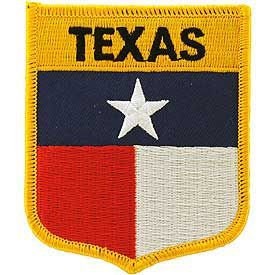 TEXAS State Shield Embroidered Patch Applique - USA United States of America Patch Craft Supply