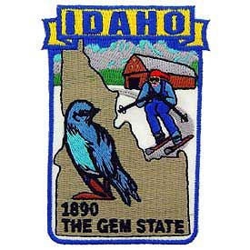 IDAHO State Map Embroidered Patch Applique - USA United States of America Patch Craft Supply