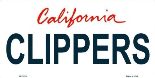 CLIPPERS California State Background Metal License Plate Sign Novelty Vanity Craft Supply