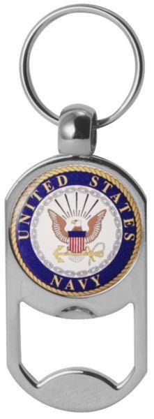 United States Navy Dog Tag Bottle Opener Keychain - U.S. NAVY Metal Bottle Opener Keychain Military Craft Supply