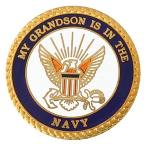 My Grandson Is In The Navy Lapel Pin - United States USN Navy Enamel Pin for Backpack Tie Shirt Trading Button Pinback Craft Supply