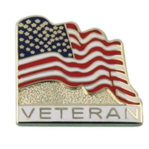 MILITARY VETERAN Lapel Pin - American Flag Veteran United States Enamel Pin for Backpack Tie Shirt Trading Button Pinback Craft Supply