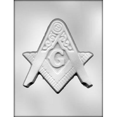 MASONIC EMBLEM Chocolate Candy Mold -- Freemason Mason Square and Compass Craft Supply
