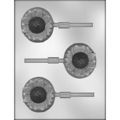 SUNFLOWER Sucker Chocolate Candy Mold -- Daisy Flower Floral Lollipop Craft Supply