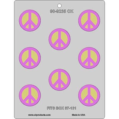 PEACE SIGN MINT Chocolate Candy Mold -- Craft Supply