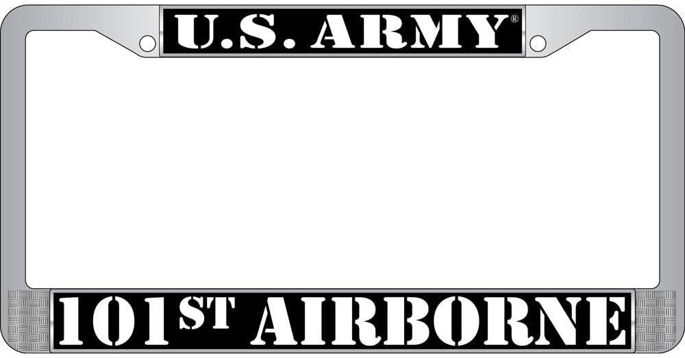 U.S. ARMY 101st Airborne Metal License Plate Frame - United States ARMY Combat Infantry Craft Supply