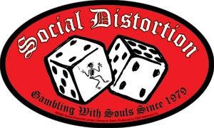 SOCIAL DISTORTION Dice Sticker Decal - Rock Band Gambling With Souls Craft Supply