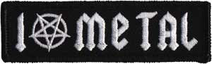 I LOVE METAL Embroidered Patch Applique - Rock N Roll Metal Music Craft Supply