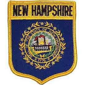 NEW HAMPSHIRE State Shield Embroidered Patch Applique - USA United States of America Patch Craft Supply