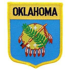 OKLAHOMA State Shield Embroidered Patch Applique - USA United States of America Patch Craft Supply