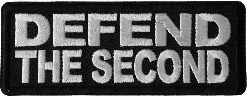 DEFEND THE SECOND Patch - 2nd Amendment Right Bear Arms Embroidered Patch Appliqué Gun Rights Craft Supply
