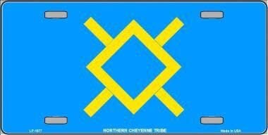 NORTHERN CHEYENNE FLAG Tribe Metal License Plate - Tribal Indian Reservation