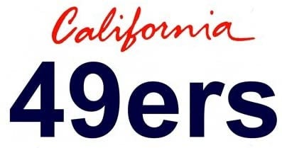 49ERS California State Background Metal License Plate Sign Novelty Vanity Craft Supply