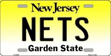 NETS New Jersey State Background Metal License Plate Sign Novelty Vanity Craft Supply