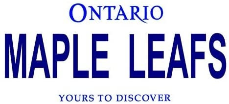 MAPLE LEAFS Ontario Canada Background Metal License Plate Sign Novelty Vanity Craft Supply
