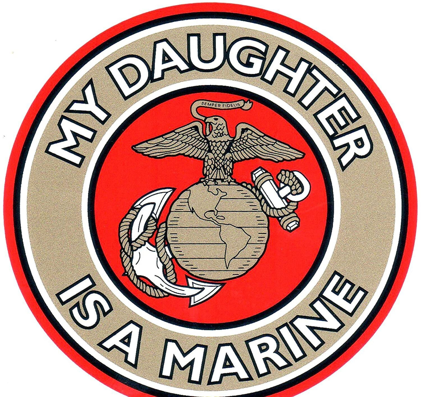 My Daughter is a MARINE Clear Decal Sticker - United States Marines Clear Decal For Car Truck Window Vehicle Military USMC