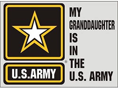 My Granddaughter Is In The U.S. ARMY Clear Decal Sticker - United States ARMY Clear Decal For Car Truck Window Vehicle Military