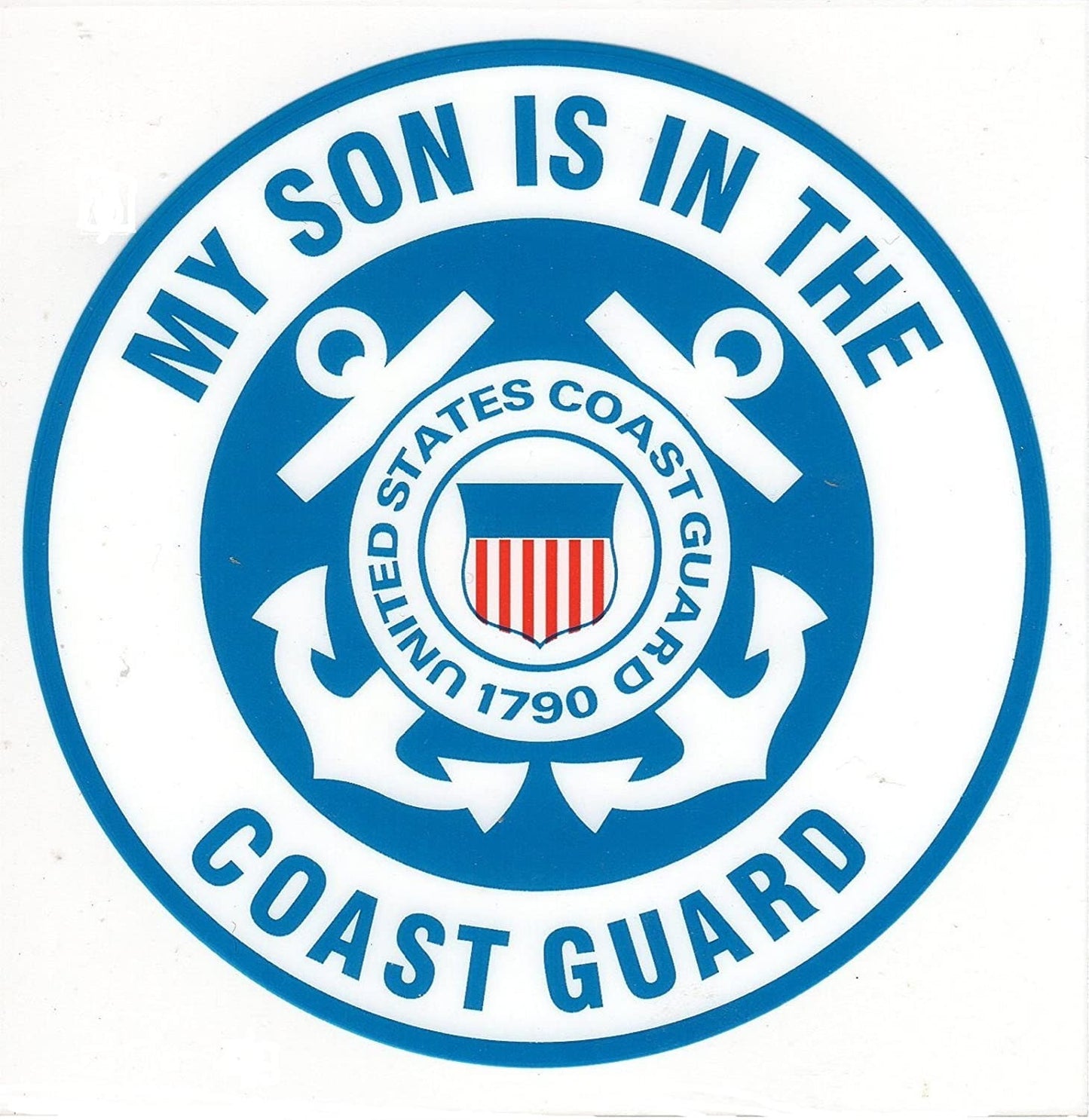 My Son is in the COAST GUARD Clear Decal Sticker - United States Coast Guard Clear Decal For Car Truck Window Vehicle Military Craft Supply