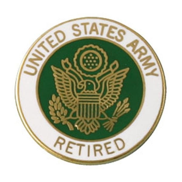 U.S. ARMY Retired Lapel Pin - United States Army Retired Enamel Pin for Backpack Tie Shirt Trading Button Pinback