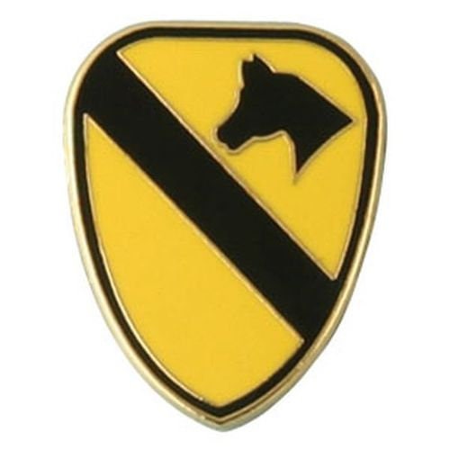 U.S. ARMY 1st Cavalry Division Lapel Pin - First Cavalry Combat Armored Brigade Enamel Pin for Backpack Tie Shirt Trading Button Pinback