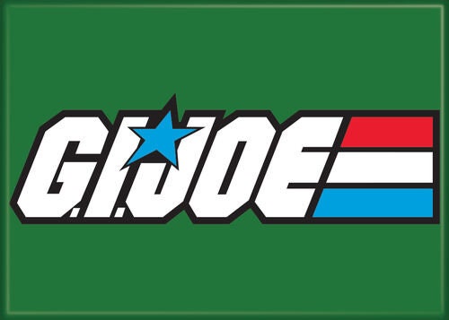 GI JOE Logo Magnet for Refrigerators and Lockers - Great American Hero! Classic 80s Cartoon TV Show Movie Cobra Commander Craft Supply