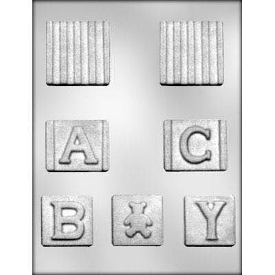 BABY BLOCKS 3D Chocolate Candy Mold -- Baby Shower Boy Girl Gift Craft Supply