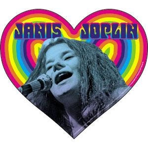 JANIS JOPLIN Heart Sticker Decal - Rock Band Craft Supply
