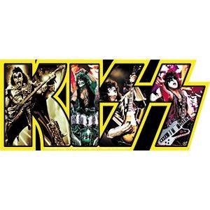 KISS Band Logo Yellow Sticker Decal - Rock Band Logo