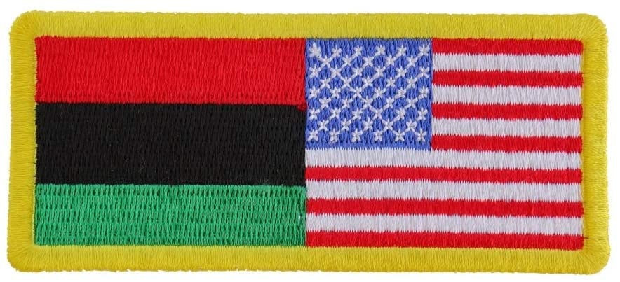 African American Flag Patch - Embroidered Patch Country Flags Appliqué Craft Supply