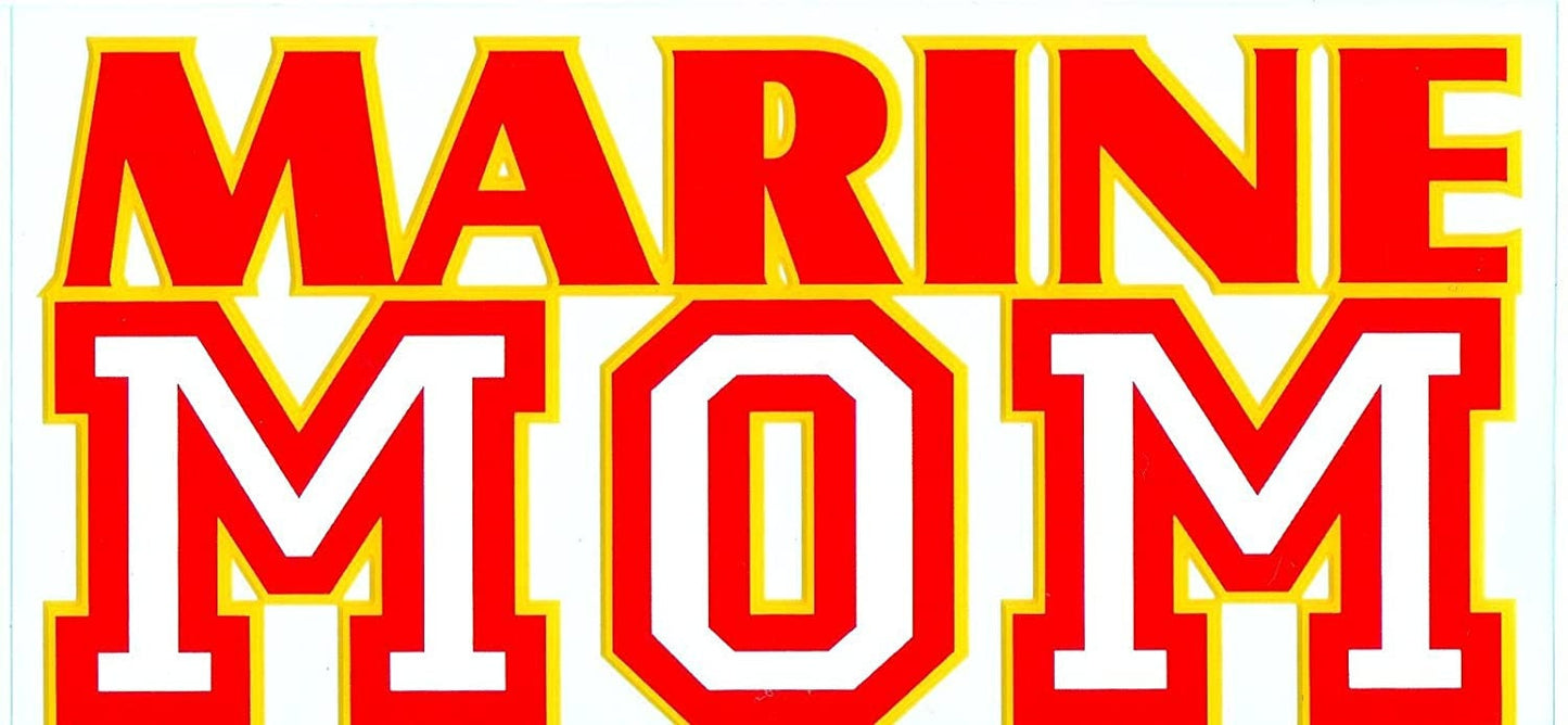 MARINE MOM Clear Decal Sticker - United States Marines Clear Decal For Car Truck Window Vehicle Military USMC Craft Supply