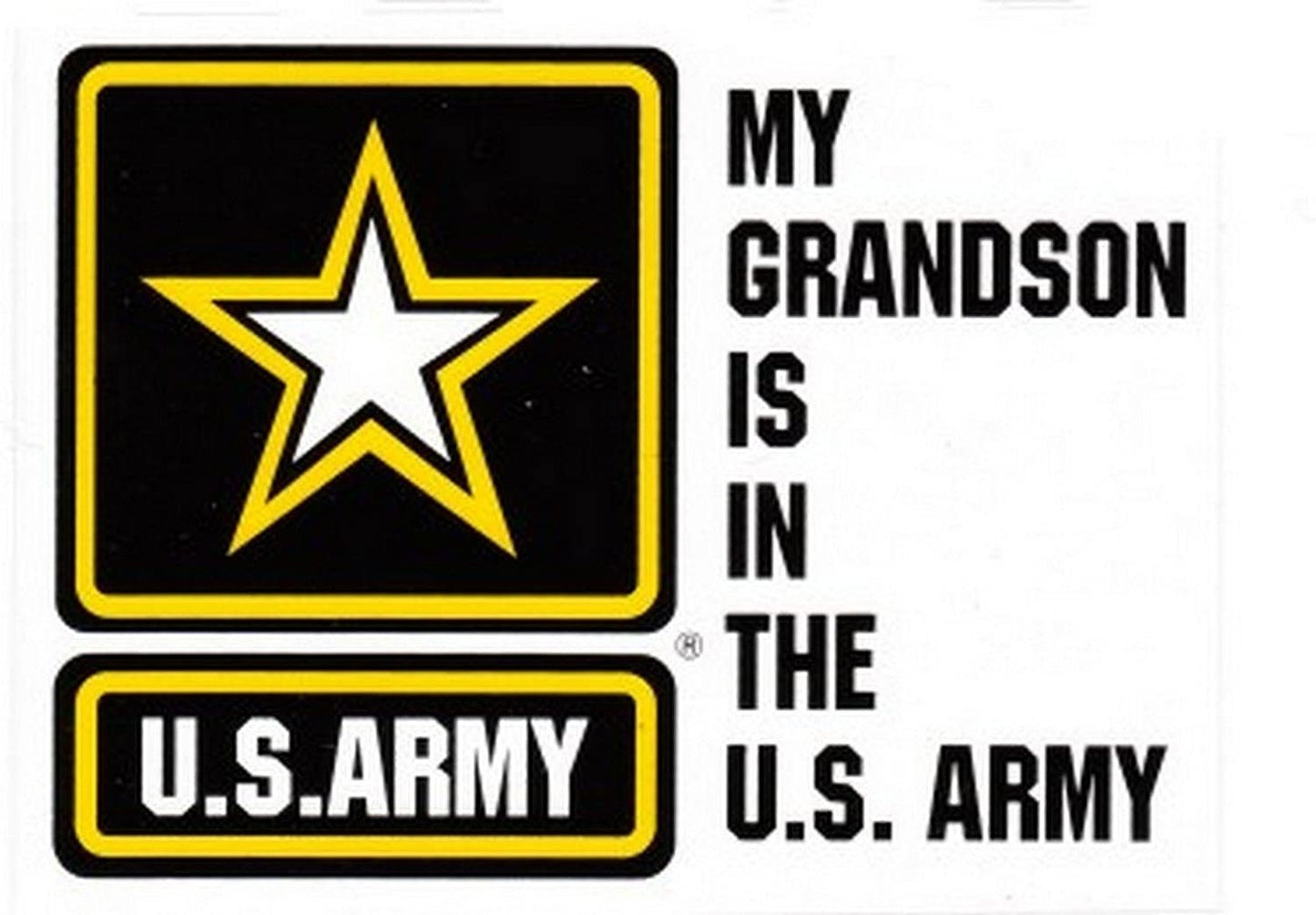My Grandson Is In The U.S. ARMY Clear Decal Sticker - United States ARMY Clear Decal For Car Truck Window Vehicle Military