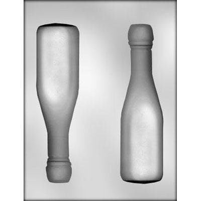 CHAMPAGNE BOTTLE 3D Chocolate Candy Mold -- Wedding Party Celebration Craft Supply