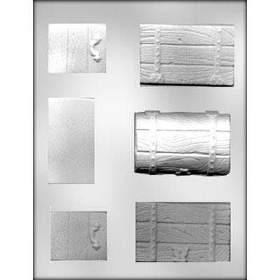 TREASURE CHEST 3D Chocolate Candy Mold -- Pirates Ship Ocean Treasure Craft Supply