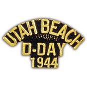UTAH BEACH D-Day 1944 WWII Script Military Lapel Pin - Enamel Pin for Backpack Tie Shirt Trading Button Pinback