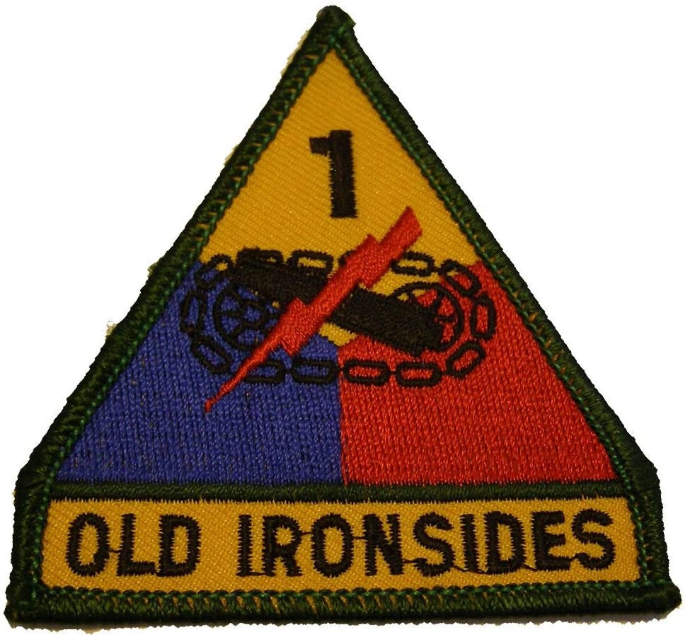 US ARMY 1st Armored Division Old Ironsides First Division Military Embroidered Patch Applique Craft Supply