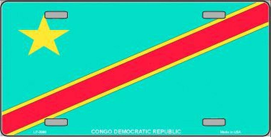 Congo Democratic Republic FLAG Metal License Plate Sign Novelty Vanity Craft Supply