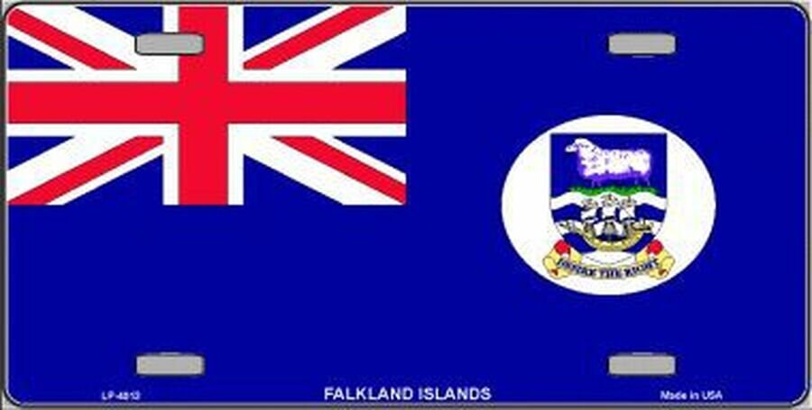 FALKLAND ISLANDS FLAG Metal License Plate Sign Novelty Vanity Craft Supply