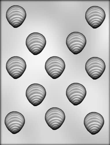 OYSTER SHELLS Chocolate Candy Mold -- Ocean Clam Shell Oyster