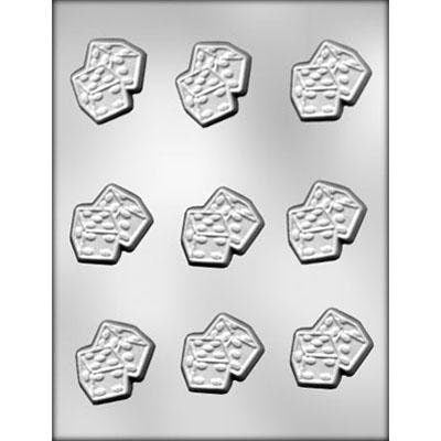 DICE PAIR Chocolate Candy Mold -- Shooting Dice Game Craps Aces Casino Craft Supply