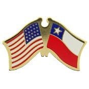 USA CHILE National Flags Crossed Lapel Pin - Enamel Pin for Backpack Tie Shirt Trading Button Pinback