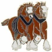 CLYDESDALE Lapel Pin - Horse Animal Enamel Pin for Backpack Tie Shirt Trading Button Pinback