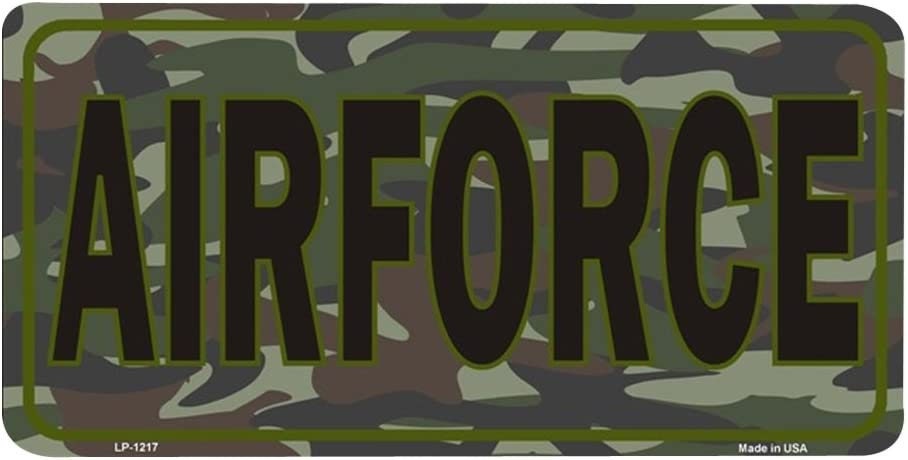 AIR FORCE Camouflage Metal License Plate Sign Novelty Vanity - United States Air Force USAF Camo Craft Supply