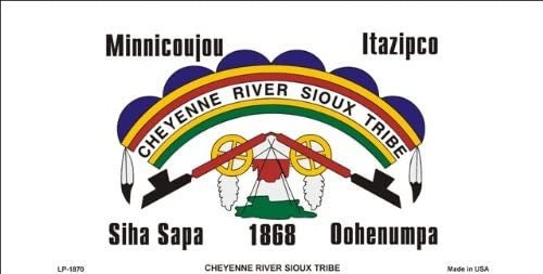 Cheyenne River Sioux Flag Tribe Metal License Plate Sign Novelty Vanity Craft Supply