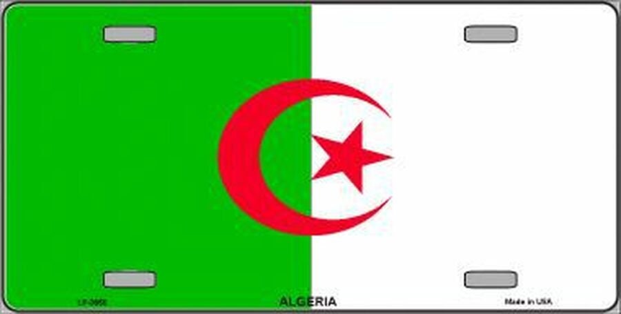 ALGERIA FLAG Metal License Plate Sign Novelty Vanity Algerian