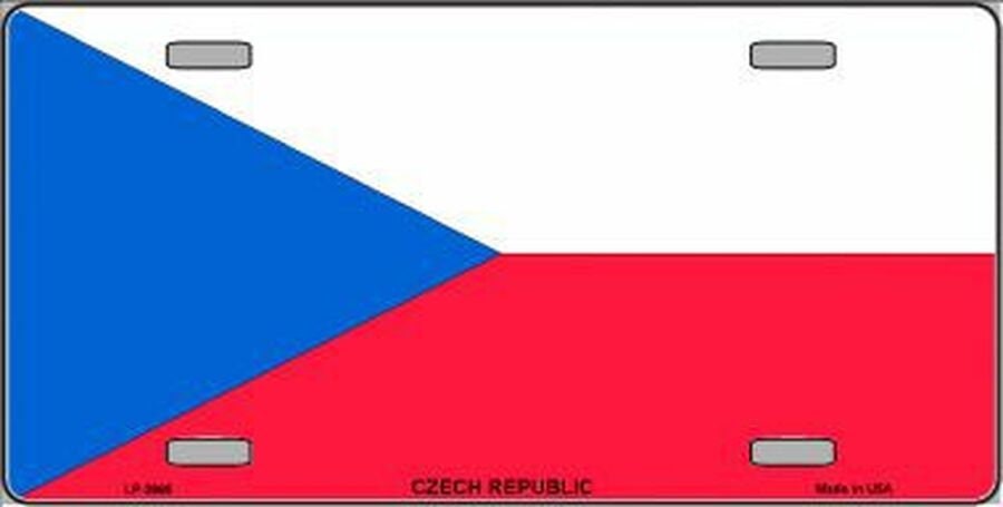 CZECH REPUBLIC FLAG Metal License Plate Sign Novelty Vanity Craft Supply