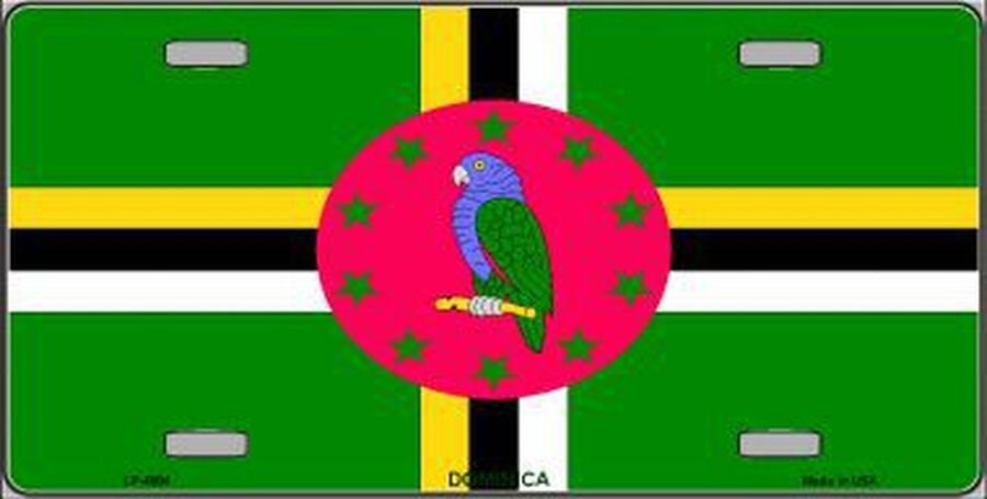 DOMINICA FLAG Metal License Plate Sign Novelty Vanity