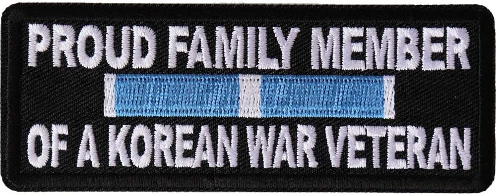Proud Family Member of a Korean War Veteran Patch - Ribbon United States Military Embroidered Patch Craft Supply