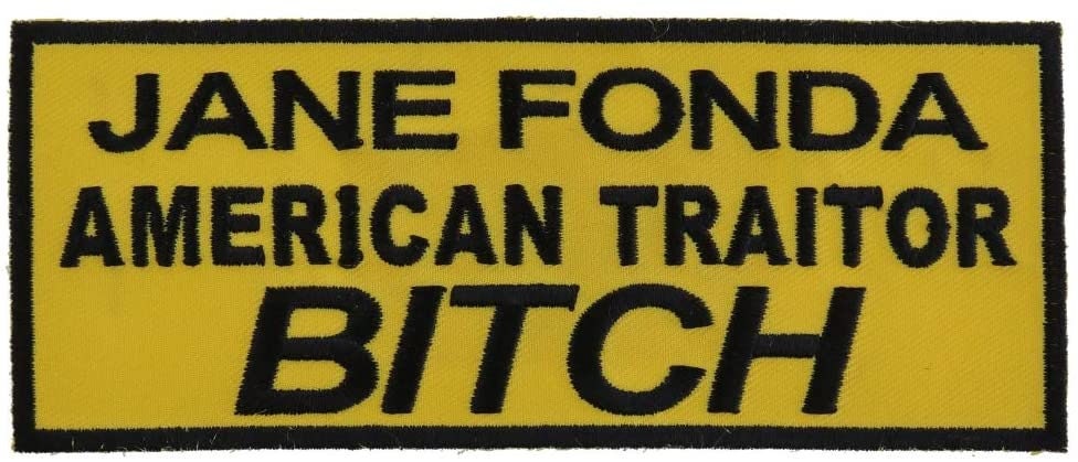 JANE FONDA American Traitor Bitch Patch - United States Military Embroidered Patch Craft Supply