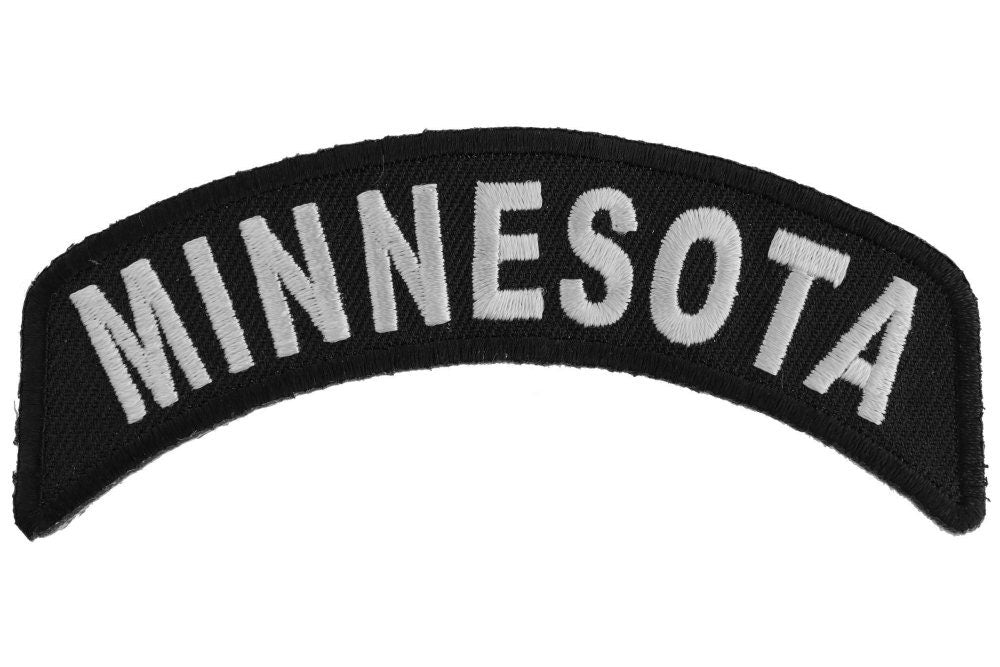 MINNESOTA STATE Rocker Biker Motorcycle Embroidered Patch